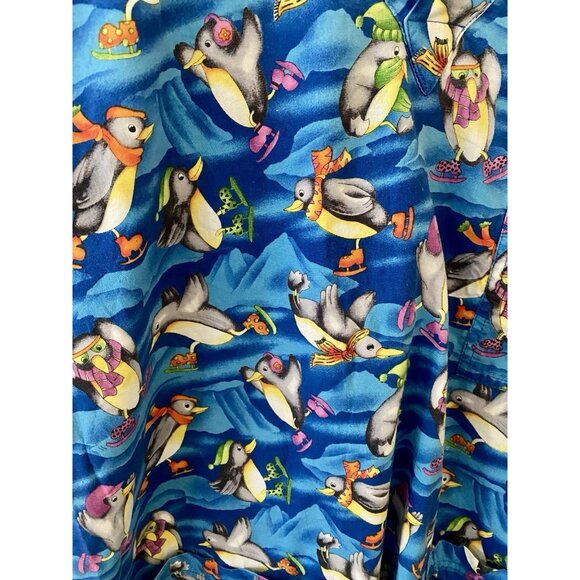 XL S.C.R.U.B.S. 100% Cotton Penguin Top Check Measurements - Picture 3 of 5